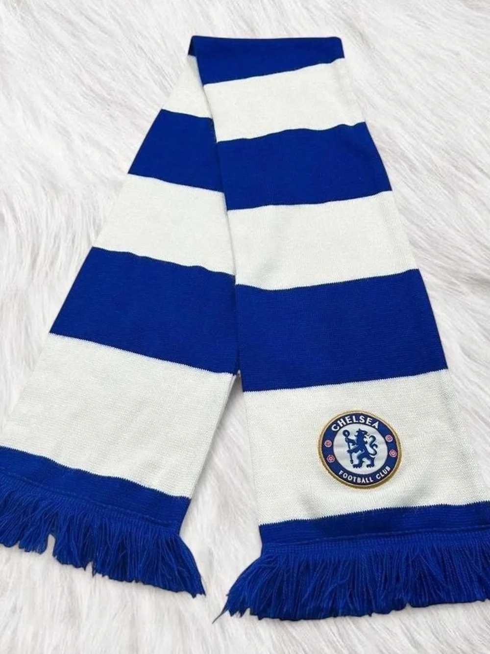 Vintage Chelsea FC Striped Football Scarf